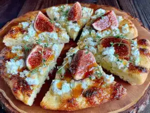 fig and goat cheese flatbread - featured image