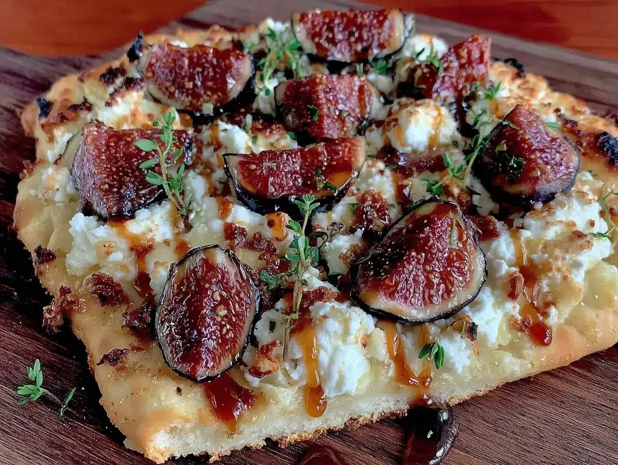 fig and goat cheese flatbread preparation steps