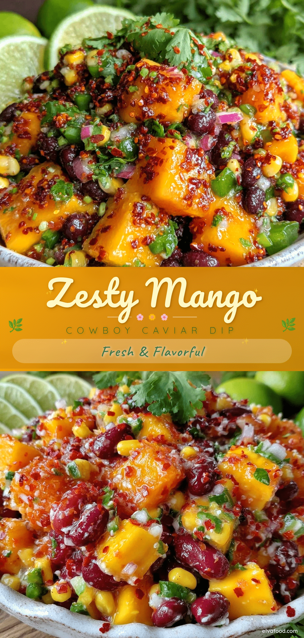 fresh cowboy caviar with mango recipe
