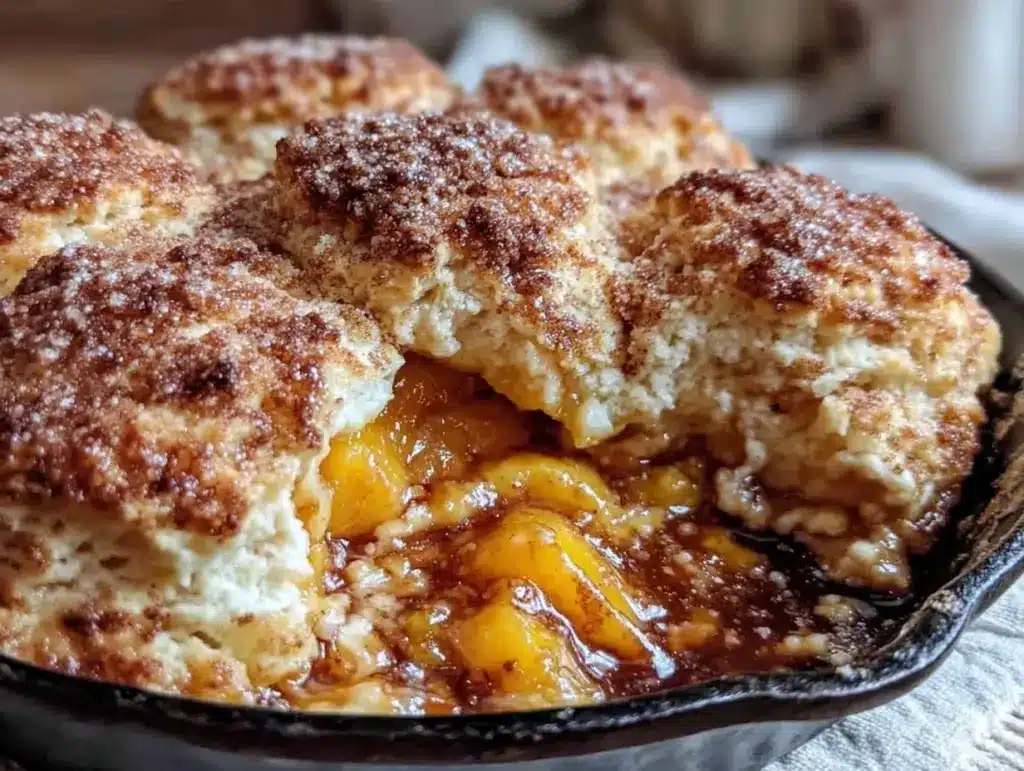 fresh peach cobbler - featured image