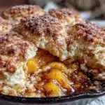 fresh peach cobbler - featured image