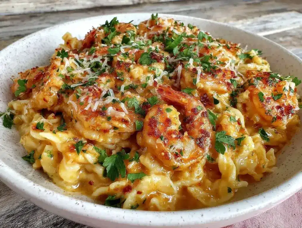 garlic butter lemon shrimp pasta - featured image
