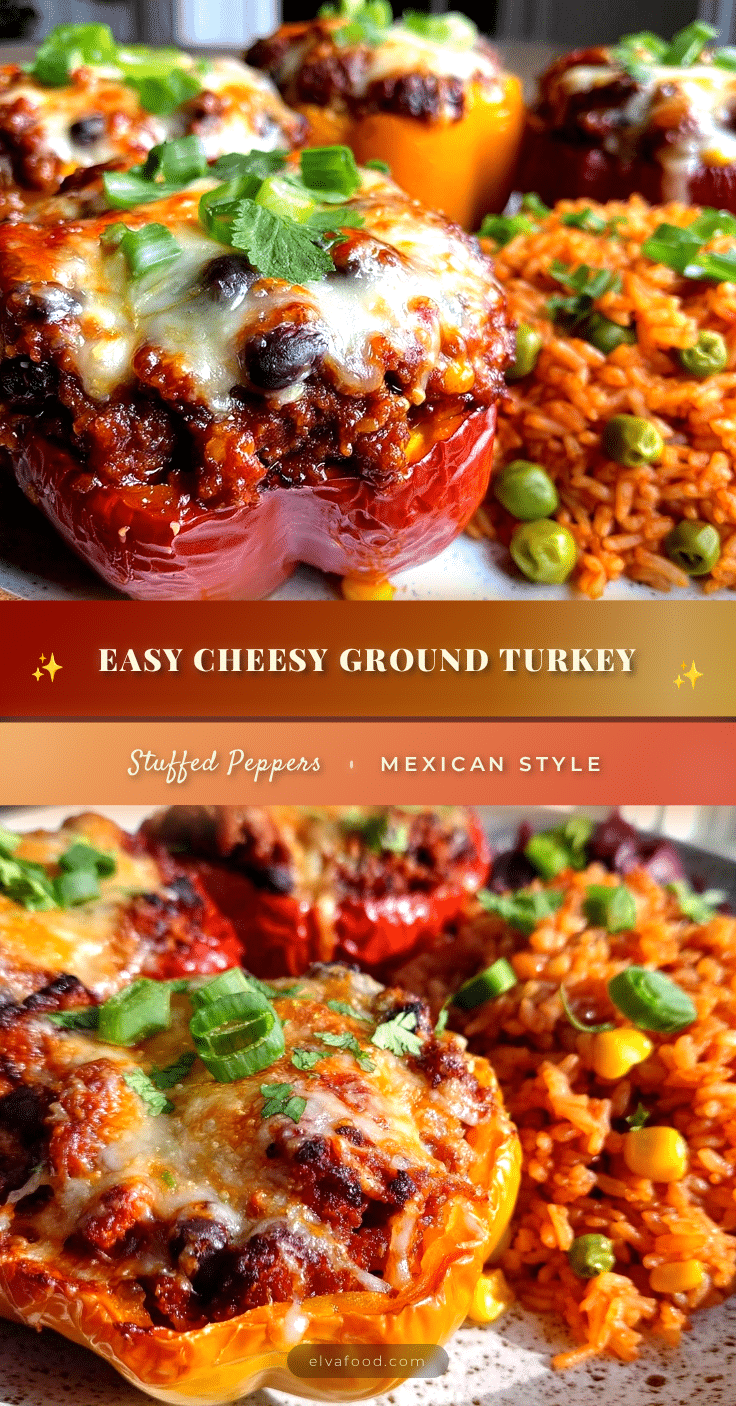 ground turkey stuffed bell peppers recipe