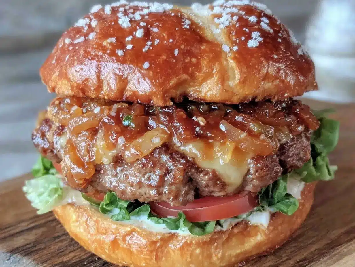 Hatch chili cheeseburger preparation steps