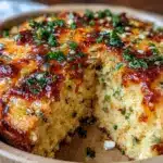 hatch green chili cornbread casserole - featured image