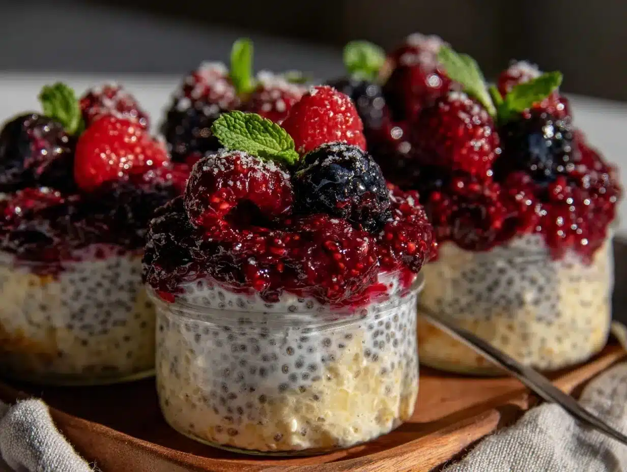 healthy overnight chia oat cups preparation steps