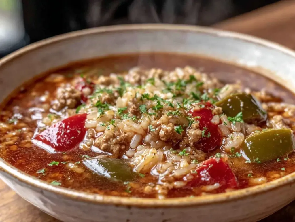 hearty one-pot stuffed pepper soup - featured image