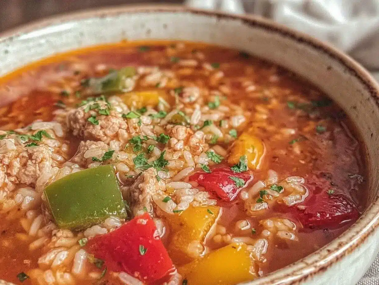 hearty one-pot stuffed pepper soup preparation steps
