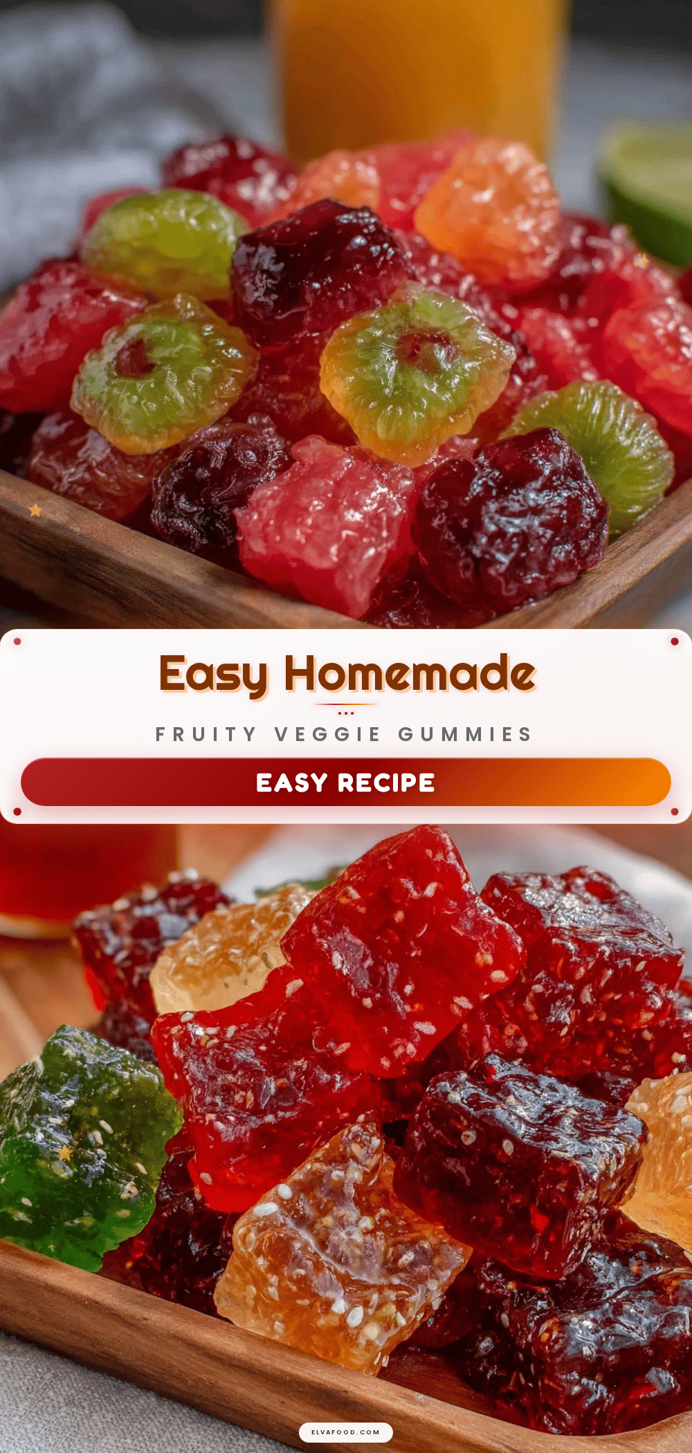 homemade fruit and veggie gummies recipe