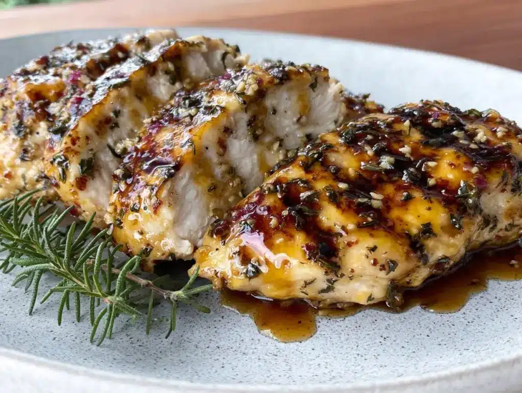 honey garlic slow cooker chicken breasts - featured image