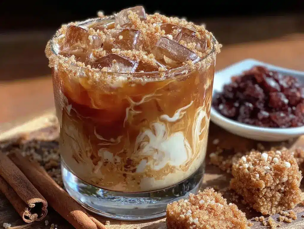 iced brown sugar cinnamon latte - featured image