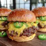 jalapeño cheddar smash burger sliders - featured image