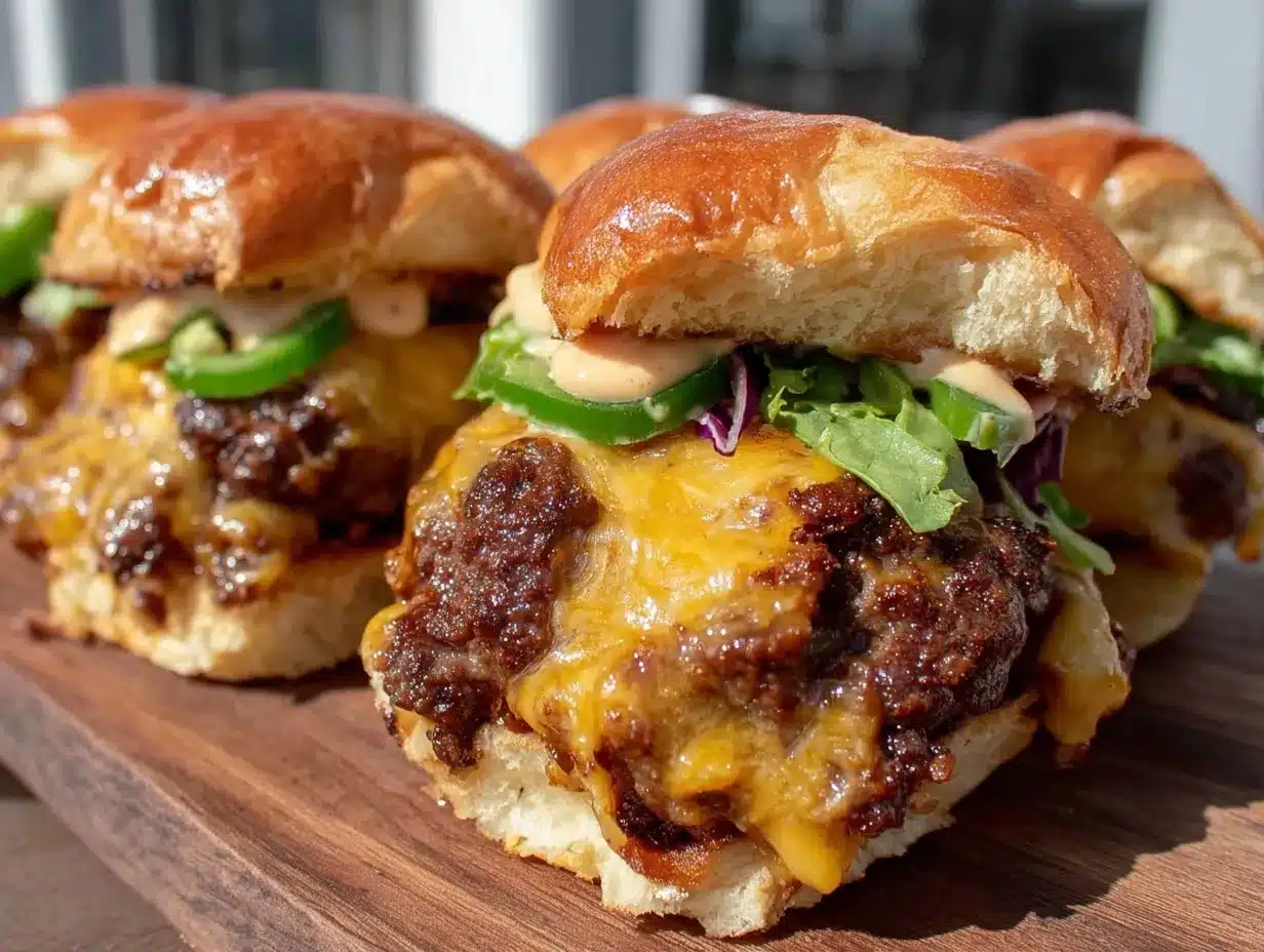 jalapeño cheddar smash burger sliders preparation steps
