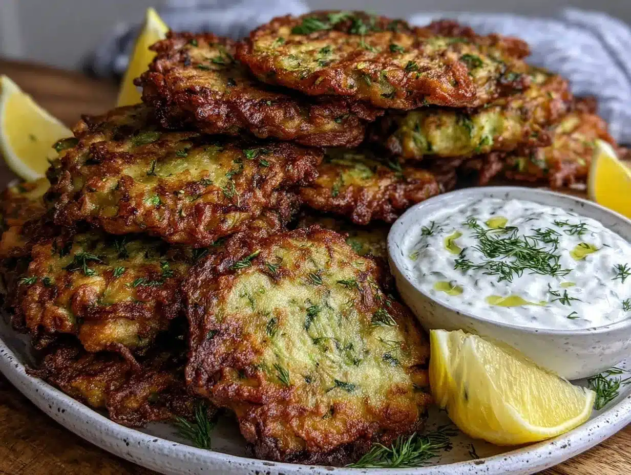 lemon herb zucchini fritters preparation steps