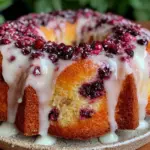 moist huckleberry lemon pound cake - featured image