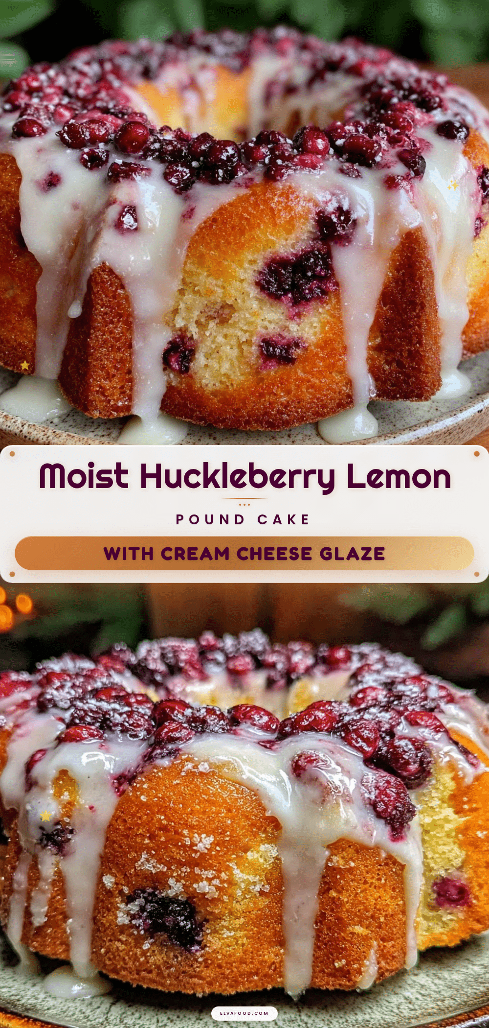 moist huckleberry lemon pound cake recipe