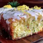 moist lemon zucchini sheet cake - featured image