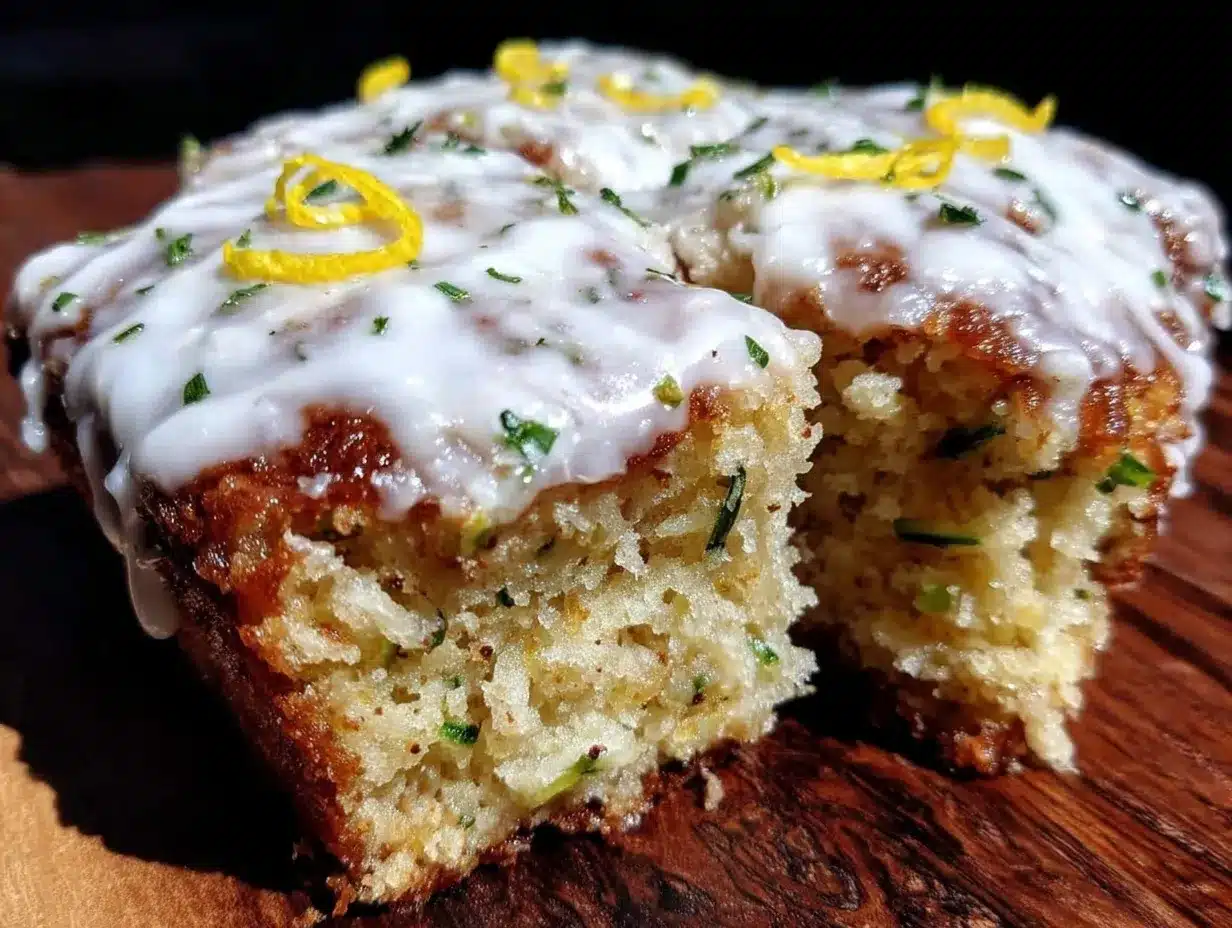 moist lemon zucchini sheet cake preparation steps