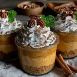 no-bake pumpkin pie cheesecake jars - featured image