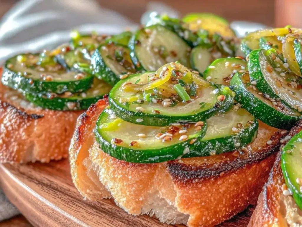 no-cook bread & butter zucchini pickles - featured image