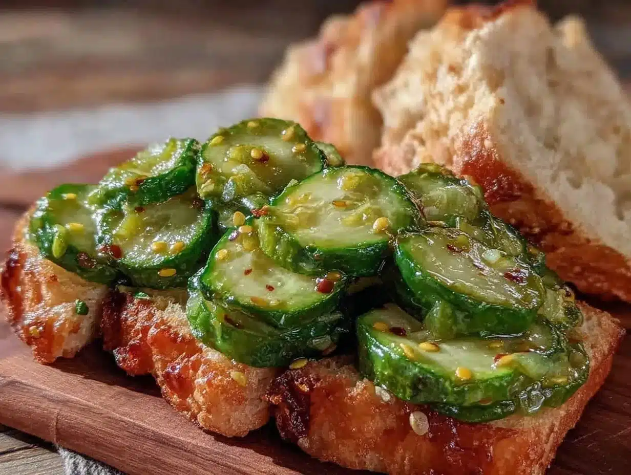 no-cook bread & butter zucchini pickles preparation steps