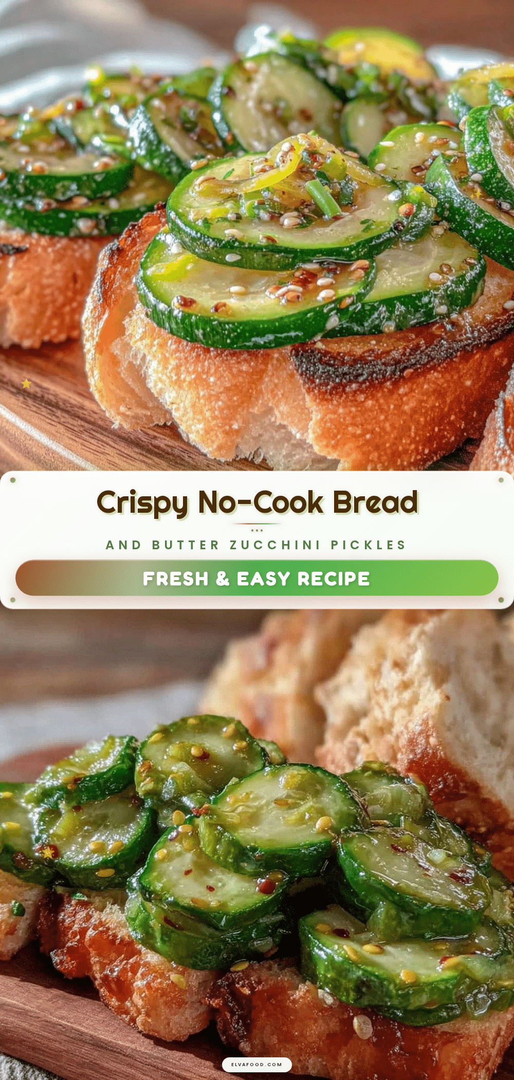 no-cook bread & butter zucchini pickles recipe