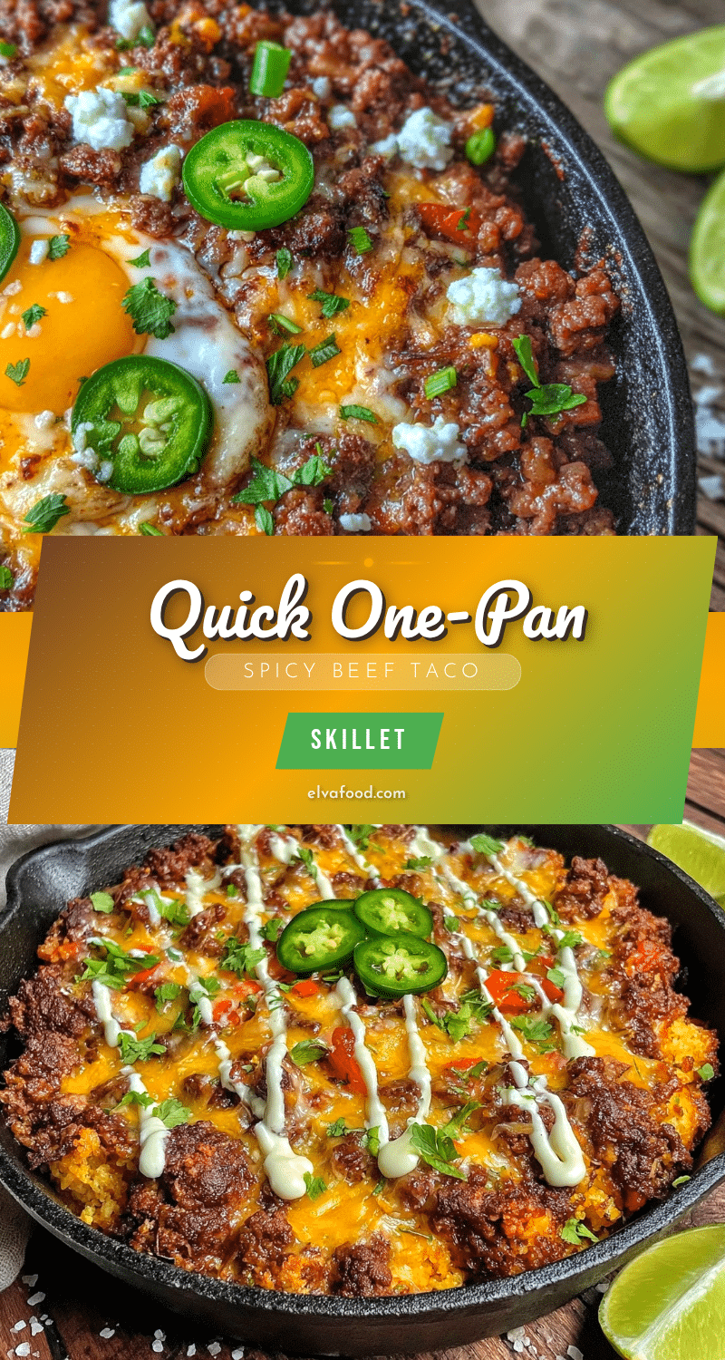 one-pan ground beef taco skillet recipe