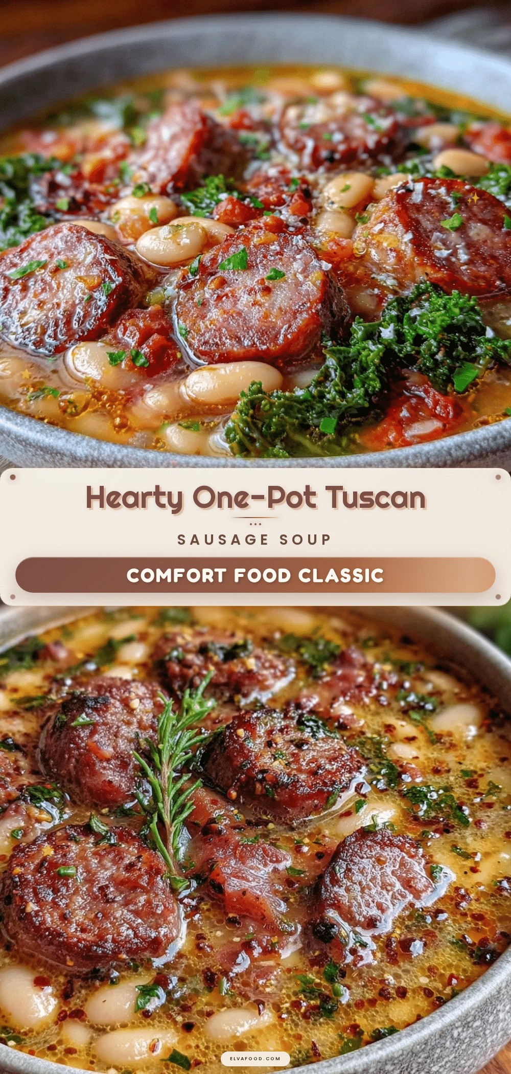 one-pot tuscan white bean and sausage soup recipe