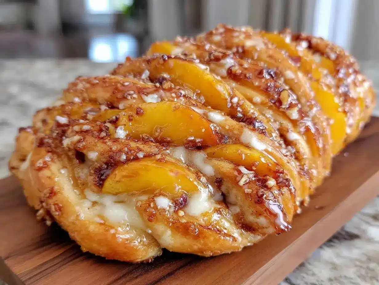 peach cream cheese Danish braid preparation steps