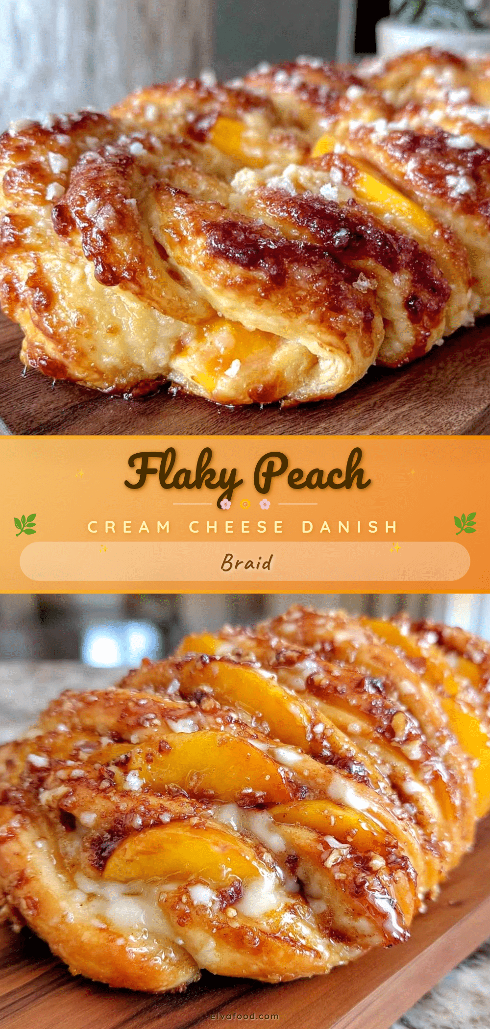 peach cream cheese Danish braid recipe