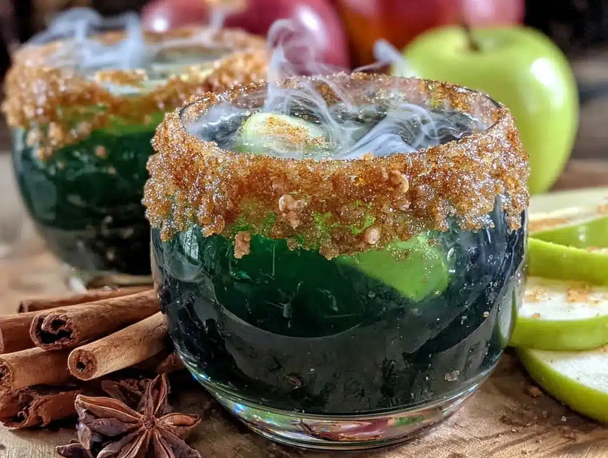 poison apple halloween cocktail preparation steps