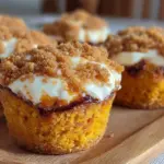 pumpkin cream cheese stuffed muffins - featured image