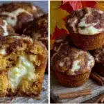 pumpkin cream cheese swirl muffins - featured image