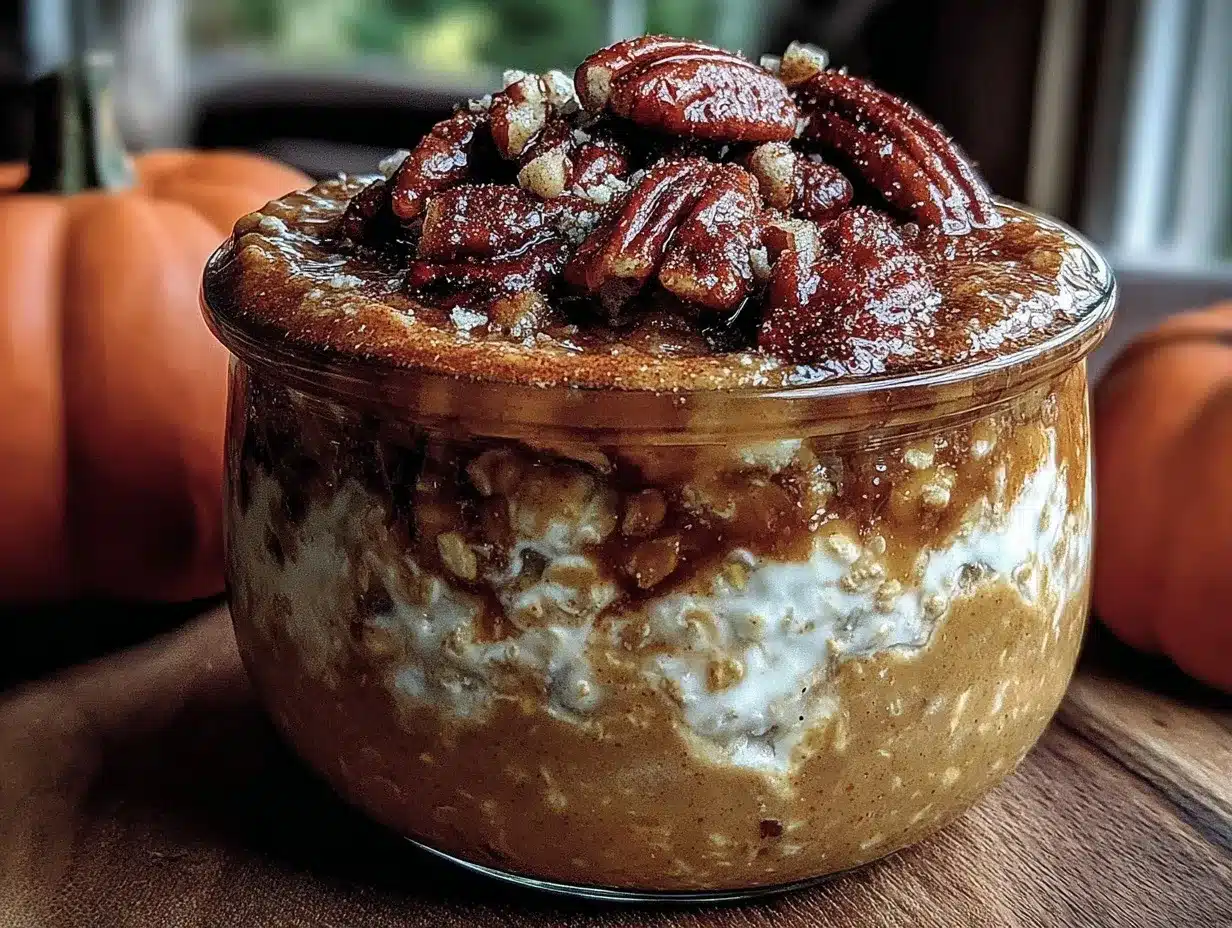 pumpkin spice protein overnight oats preparation steps