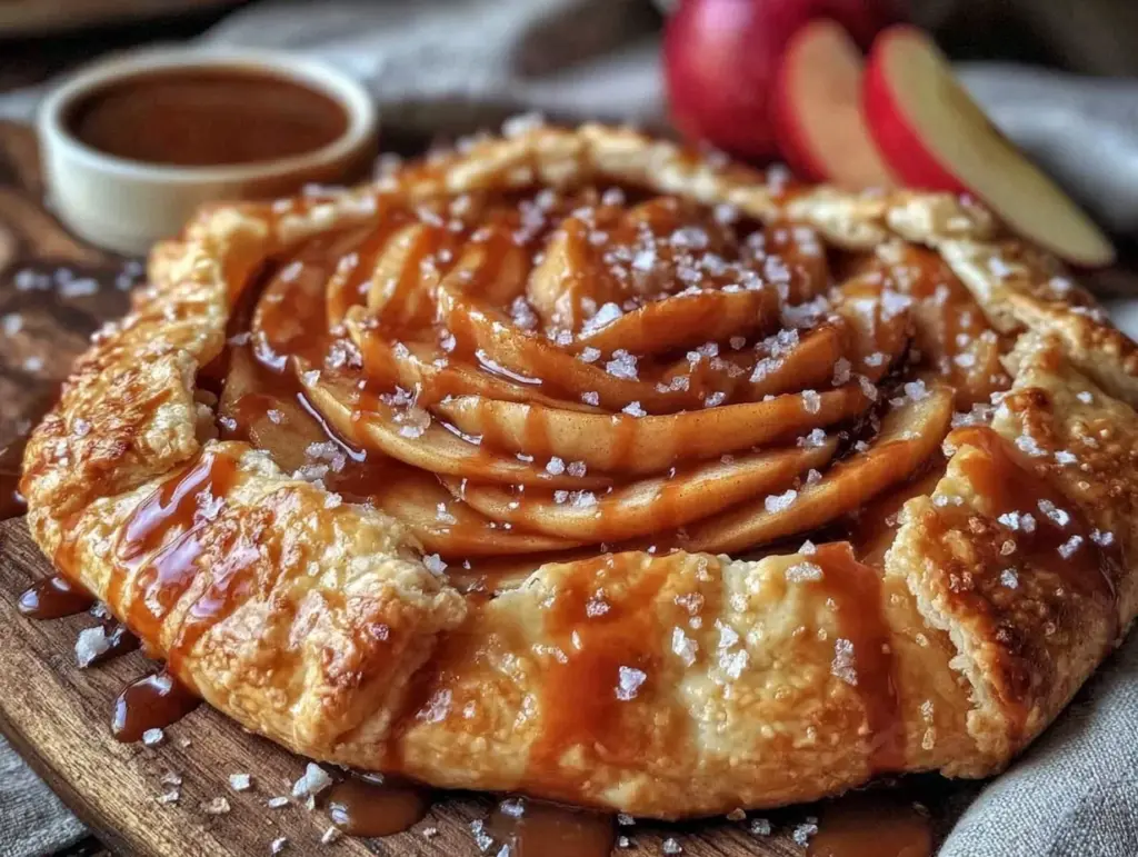 salted caramel apple galette - featured image