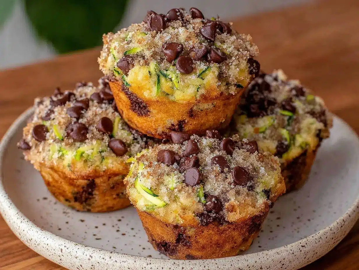 shredded zucchini chocolate chip muffins preparation steps