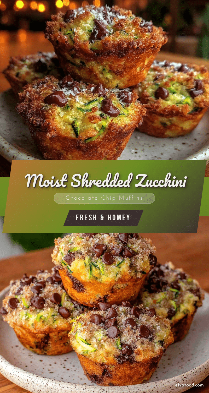shredded zucchini chocolate chip muffins recipe