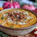 slow cooker butternut squash apple bisque - featured image