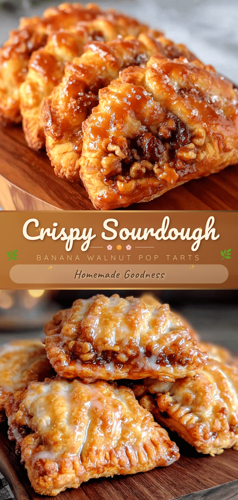 sourdough discard banana walnut pop tarts recipe
