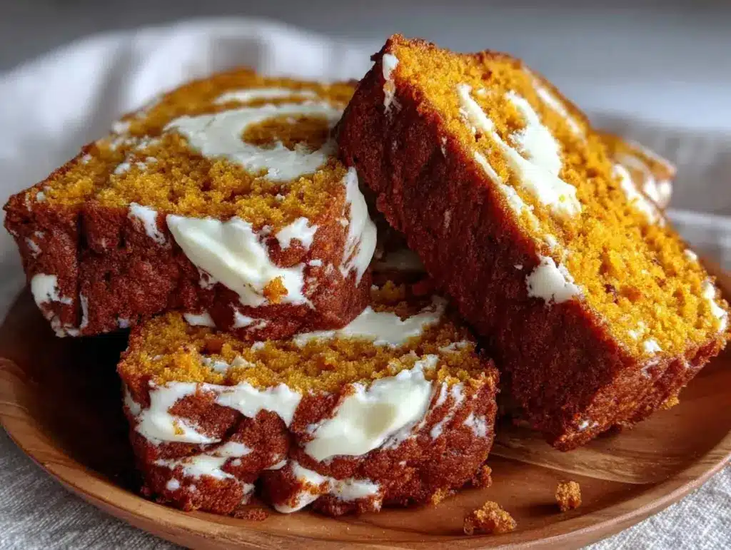 sourdough pumpkin bread cream cheese swirl - featured image