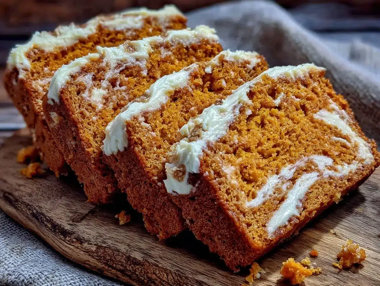 sourdough pumpkin bread cream cheese swirl preparation steps