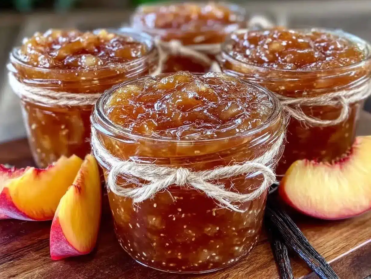 spiced fresh peach jam preparation steps