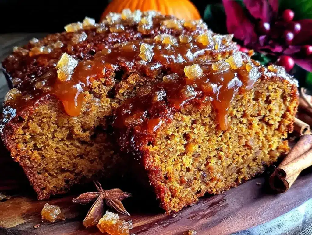 triple ginger pumpkin loaf - featured image