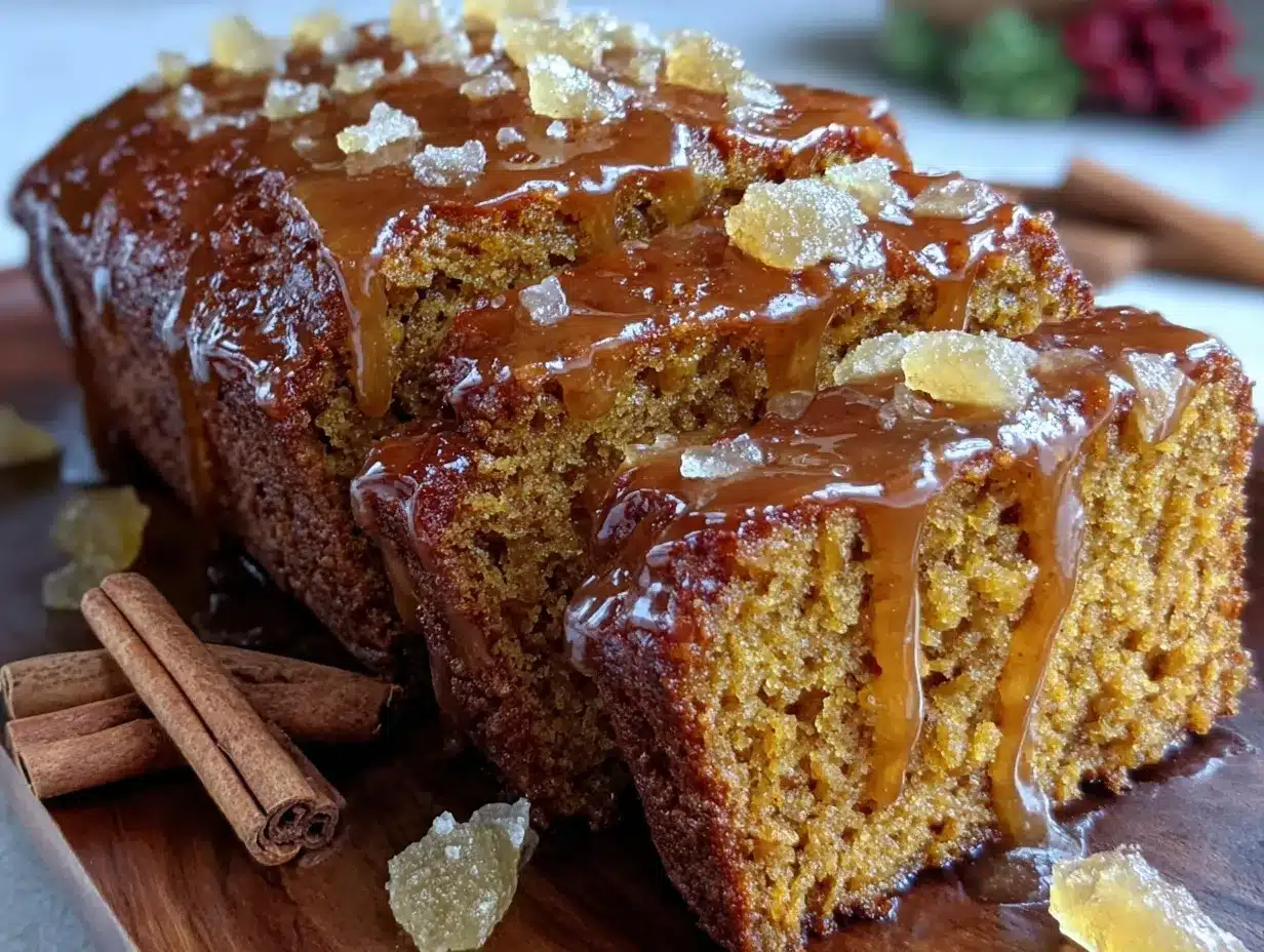 triple ginger pumpkin loaf preparation steps