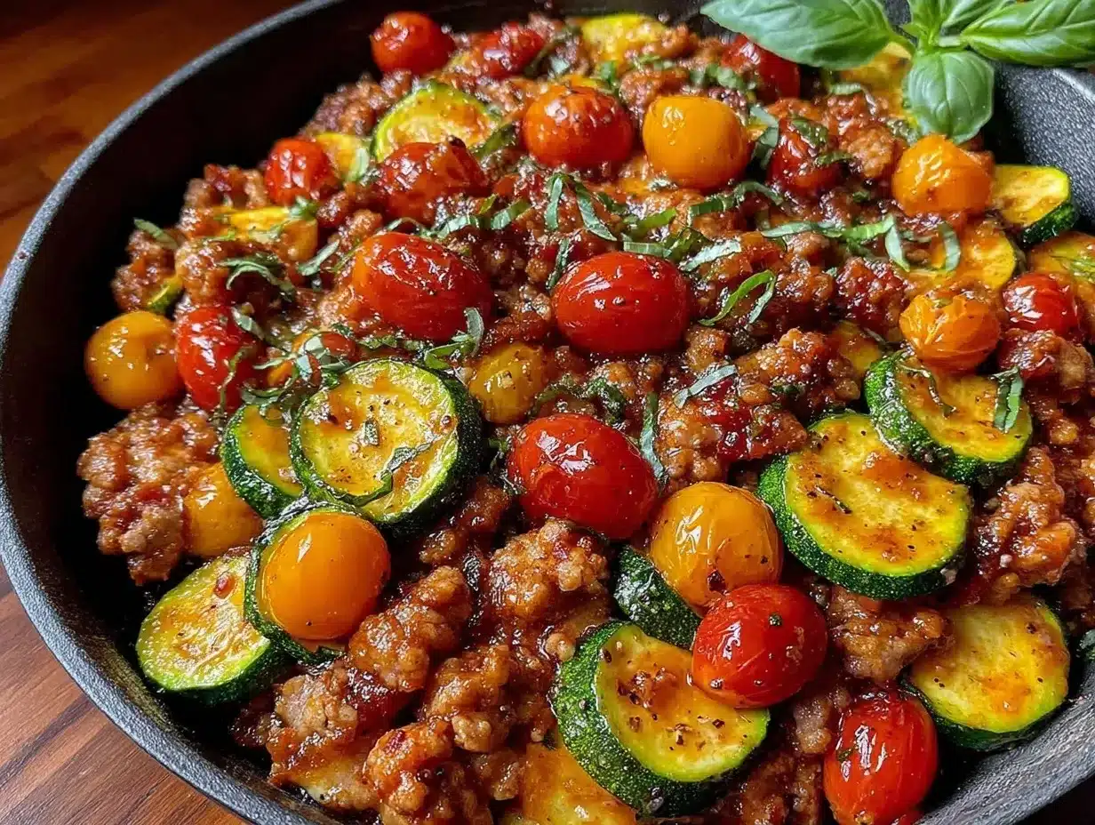 turkey zucchini skillet recipe preparation steps