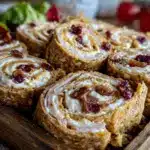 whole grain turkey and cream cheese pinwheels - featured image