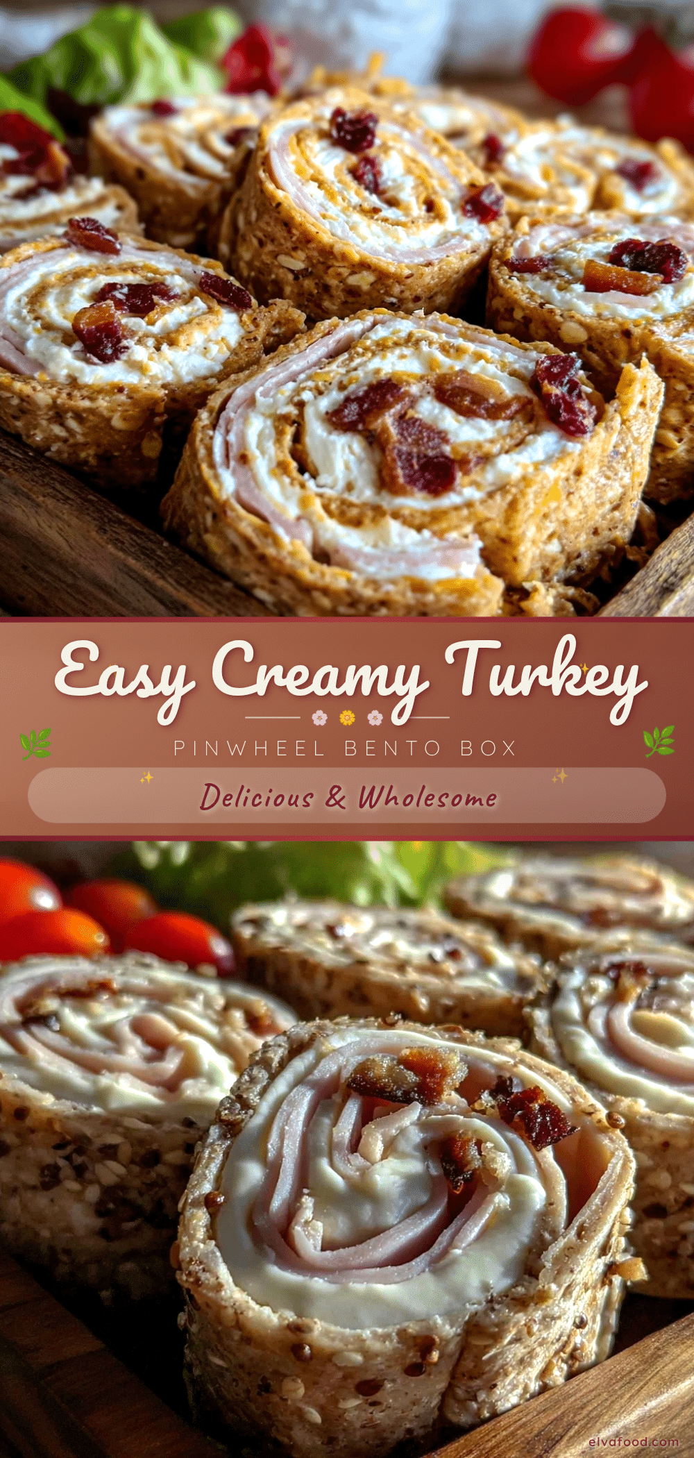 whole grain turkey and cream cheese pinwheels recipe