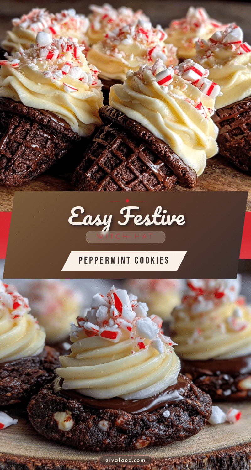witch hat chocolate peppermint cone cookies recipe