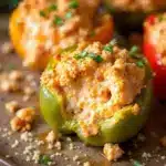 buffalo chicken dip stuffed mini peppers - featured image