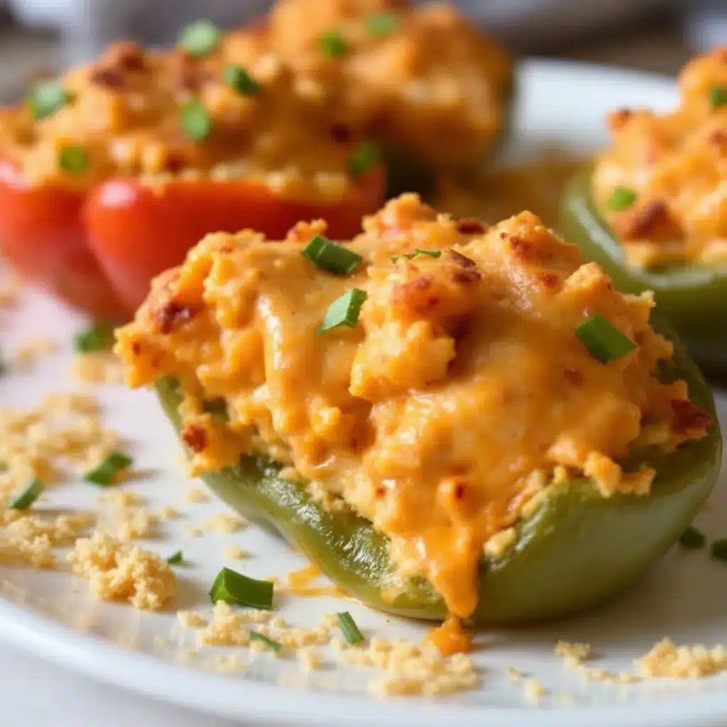 buffalo chicken dip stuffed mini peppers preparation steps